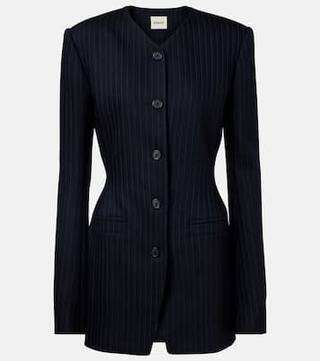 Naran pinstripe wool-blend blazer | Khaite
