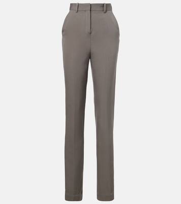 Lucia high-rise wool slim pants | Calvin Klein Collection