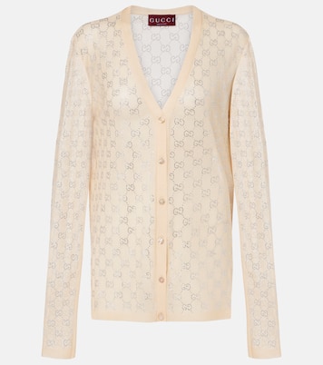 GG embellished silk cardigan | Gucci