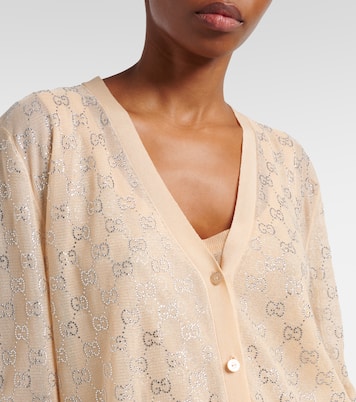 GG embellished silk cardigan | Gucci