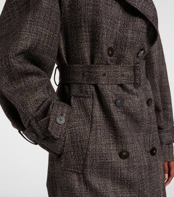 Laurin double-breasted virgin wool coat | Joseph