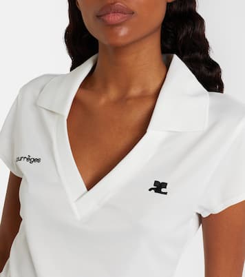 Logo jersey polo shirt | Courrèges