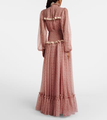 Floral silk and cotton chiffon gown | Dolce&Gabbana