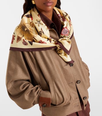 Enciclopedia Del Lino silk twill scarf | Loro Piana