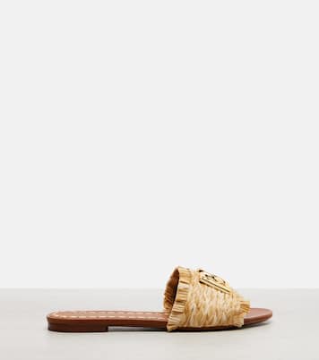 DG raffia-effect slides | Dolce&Gabbana