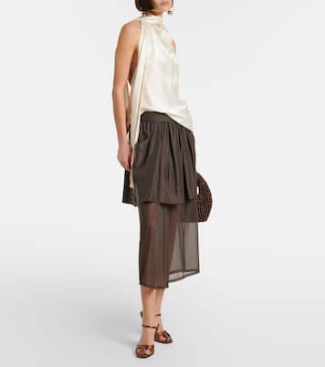 Hidden Gem embellished satin mules | Herbert Levine