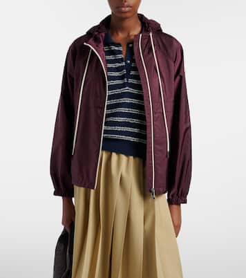 Logo striped cotton-blend polo sweater | Moncler