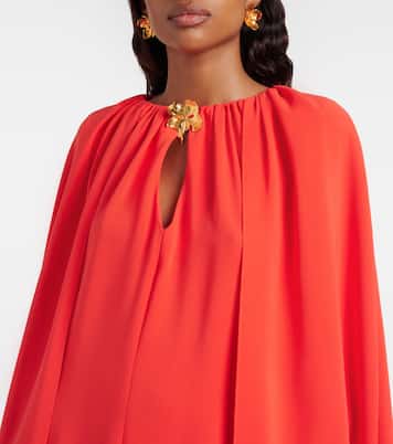 Kaftan Cyclamen aus Georgette | Oscar de la Renta