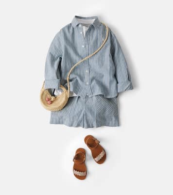 Striped linen and cotton shirt | Polo Ralph Lauren Kids