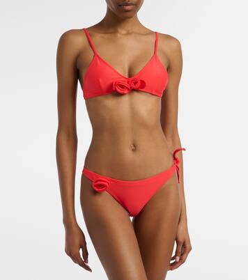 Haut de bikini Flower à appliqués floraux | Coperni