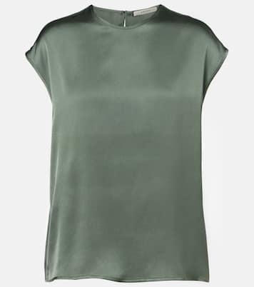 Dasha silk twill top | Asceno