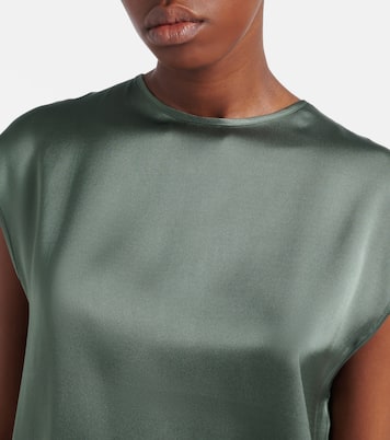 Dasha silk twill top | Asceno