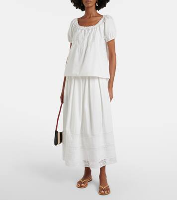 Top Galle de algodón con encaje | Faithfull