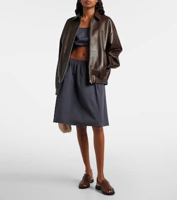 Midirock aus Baumwollpopeline | Miu Miu