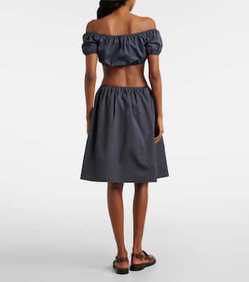 Midirock aus Baumwollpopeline | Miu Miu