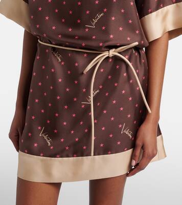 Printed silk twill shirt dress | Valentino