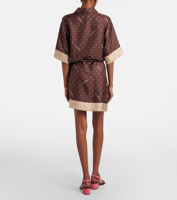 Printed silk twill shirt dress | Valentino