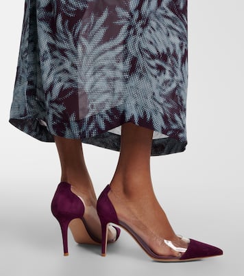 Plexi绒面革与TPU材质高跟鞋 | Gianvito Rossi