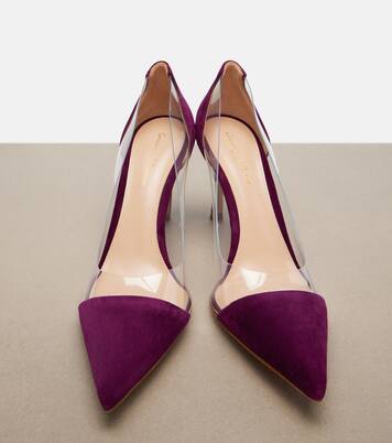 Plexi绒面革与TPU材质高跟鞋 | Gianvito Rossi