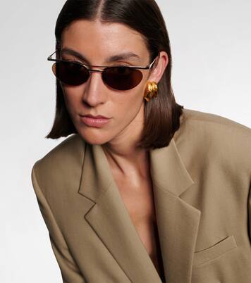 Gafas de sol ovaladas SL Logo | Saint Laurent