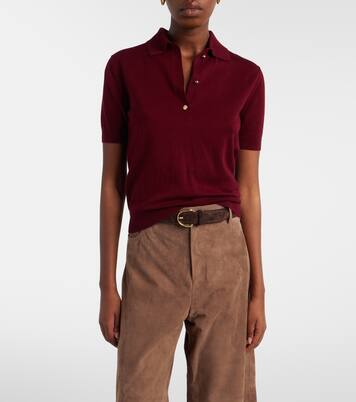 Cotton, silk, and cashmere polo sweater | 'S Max Mara