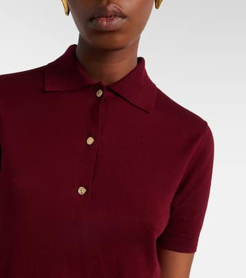 Cotton, silk, and cashmere polo sweater | 'S Max Mara