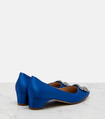 Hangisi embellished satin pumps | Manolo Blahnik