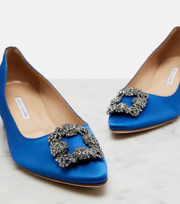 Hangisi embellished satin pumps | Manolo Blahnik