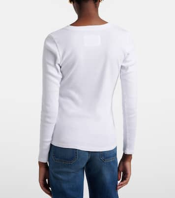 Jordan ribbed-knit cotton Henley shirt | Nili Lotan