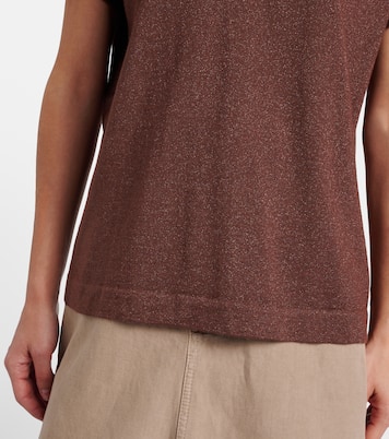 Cashmere and silk-blend lamé sweater | Brunello Cucinelli