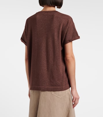 Cashmere and silk-blend lamé sweater | Brunello Cucinelli