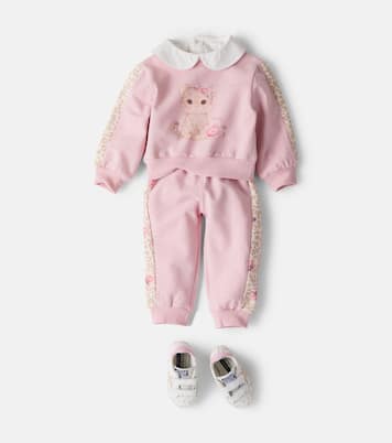 Baby cotton-blend sweatshirt and sweatpants set | Monnalisa