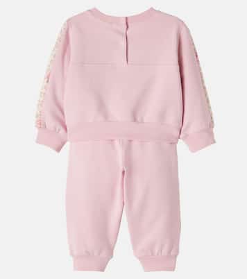 Baby cotton-blend sweatshirt and sweatpants set | Monnalisa