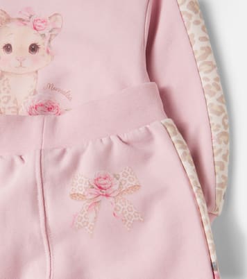 Baby cotton-blend sweatshirt and sweatpants set | Monnalisa