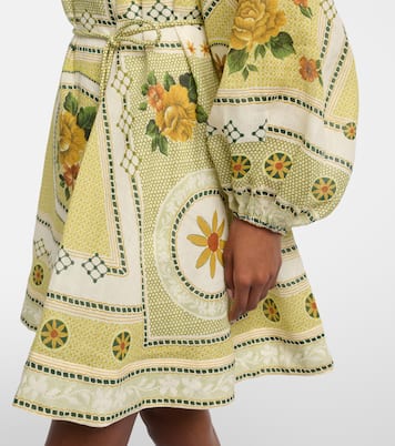 Dixie belted printed ramie minidress | Alémais