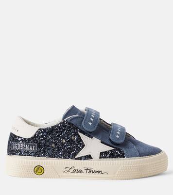 May glitter suede sneakers | Golden Goose Kids