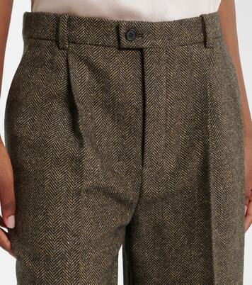 Herringbone wool-blend Bermuda shorts | Saint Laurent