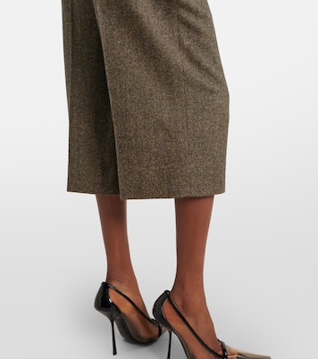 Herringbone wool-blend Bermuda shorts | Saint Laurent