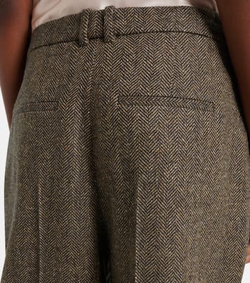 Herringbone wool-blend Bermuda shorts | Saint Laurent