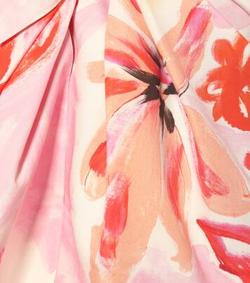 Floral cotton-blend midi wrap skirt | Marni