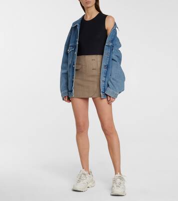 Minifalda de lana de cuadros | Vetements