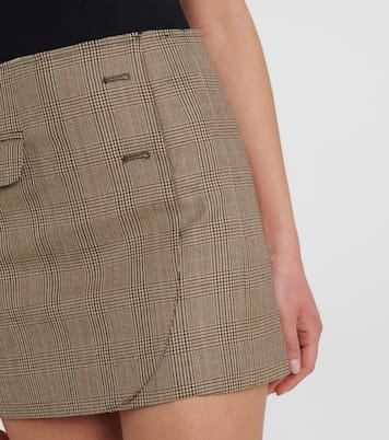 Minifalda de lana de cuadros | Vetements