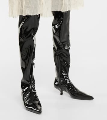 Volos patent leather over-the-knee boots | Khaite