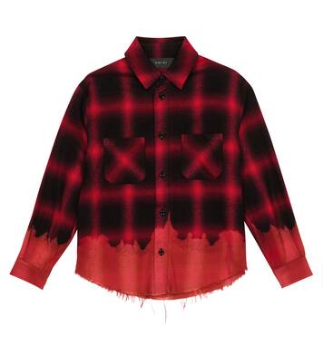 Distressed checked flannel shirt | Amiri Kids
