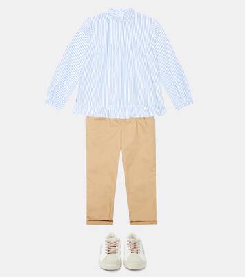 Striped cotton poplin blouse | Polo Ralph Lauren Kids