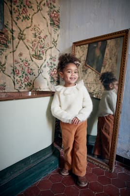 Bestickte Hose Flor aus Baumwolle | Louise Misha