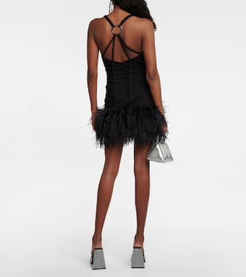 Fujiko feather-trimmed minidress | The Attico