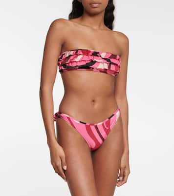 Culotte de bikini Marmo imprimée à taille mi-haute | Pucci
