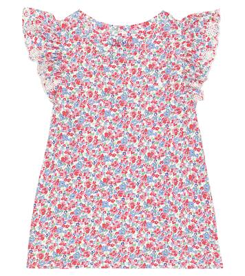 Ruffle-trimmed floral cotton top | Polo Ralph Lauren Kids