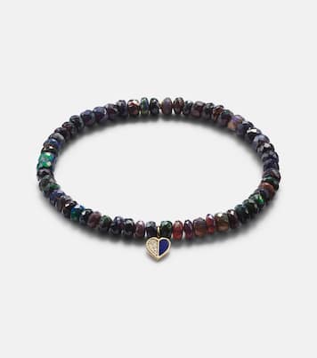 Bracelet Heart en or 14 ct, diamants et opales | Sydney Evan